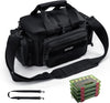 Goture Fishing Tackle Bag with 4 Tackle Boxes, Soft Side 600D Water-Resistant Cross Body Sling Fishing Bag, Small Saltwater Gear Storage Tactical Bags, Gifts for Men/Women (15.75"x9.45"x8.27")