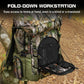 Kalkal Hunting Backpack with Magnetic Quick-Release Rifle System, 42L Waterproof Silent Camo Bow Hunting Pack with Rain Cover