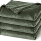 PHF Ultra Soft Fleece Blanket Twin Size, No Shed No Pilling Luxury Plush Cozy 300GSM Lightweight Blanket for Bed, Couch, Chair, Sofa Suitable for All Season, 66" x 90", Olive Green