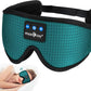 MUSICOZY Sleep Headphones Breathable Bluetooth Headband 3D Sleeping Headphones, Wireless Music Eye Mask Sleep Earbuds for Side Sleeper Women,Men Office Air Travel Cool Tech Gadgets Unique Gifts Green