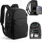 llano Camera Backpack for DSLR/SLR/Mirrorless – Water-Resistant Photography Bag with Laptop Slot & Tripod Holder, Compact Case for Canon/Nikon/Sony, Travel & Outdoor,Large 20L Capacity, Black