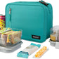 PackIt Freezable Classic Lunch Box, Teal, Built with ECOFREEZE Technology, Collapsible, Reusable, Zip Closure With Zip Front Pocket and Buckle Handle, Designed for Fresh Lunch On the Go
