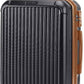 LIGHT FLIGHT Carry On Luggage 22x14x9 Airline Approved, Durable Hard Shell Carry On Suitcases with Wheels, Expandable Hardside Lightweight Travel Luggage with TSA Lock, Black and brown