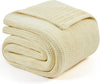 L'AGRATY Knitted Weighted Blanket - 48"x72" 12lbs Cooling Chunky Knit Heavy Blanket for Adults Braided Crochet Throw Thick Cable Yarn Knit Decorative No Beads Evenly Weighted Machine Washable