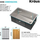 KRAUS Kore Workstation 27-inch Undermount 16 Gauge Stainless Kitchen Sink, Single Bowl Kitchen Sink with 3/4 HP Garbage Disposal, KWU110-27-100-75MB