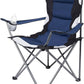 Internet's Best 2 Pack Padded Camping Folding Chair | Outdoor | Navy Blue | Sports | Cup Holder | Comfortable | Carry Bag | Beach | Quad