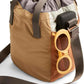 Bellroy Cinch Bucket Bag (compact 9 liter lightweight crossbody bag with external organization, internal zip pocket, adjustable shoulder strap, and adapts to be carried three ways) - SandDune