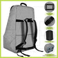 Padded Car Seat Travel Bag for Airplane, Heavy Duty Backpack for Air Travel, Water-Resistant Carrier with Shoulder Strap, Fits Most Car Seats (Grey)