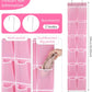 Over the Door 12 Pocket Hanging Shoe Organizer, Pink