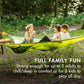 Tentsile Trillium Giant Hammock, The Original Tree Tent Company, 3 Adult Capacity, Anti-Roll, Central Hatch, Ratches and Straps Included, Designed in The UK (3 Person, Fresh Green)