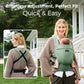 Momcozy Baby Carrier with Natural Cotton Linen, Built to Last, Ergonomic Design, 7-44lbs for Infant and Toddler, Lightweight and Comfortable, Hands-Free for Moms&Dads, Sage Green