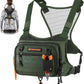 KastKing Bait Boss Water-Resistant Fishing Chest Pack With EVA Zip-Down Workstation, MOLLE Storage, Adjustable Chest Straps