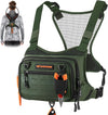KastKing Bait Boss Water-Resistant Fishing Chest Pack With EVA Zip-Down Workstation, MOLLE Storage, Adjustable Chest Straps