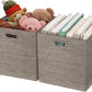 Foldable Storage Bins,13×13 Storage Cubes Basket Containers for Shelf Cabinet Bookcase Boxes,Thick Fabric Drawers - Set of 2, Coffee