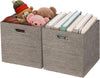 Foldable Storage Bins,13×13 Storage Cubes Basket Containers for Shelf Cabinet Bookcase Boxes,Thick Fabric Drawers - Set of 2, Coffee