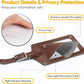 Travelambo Luggage Tags for Suitcases PU Leather Travel Tags Bag Tags Privacy Protection Travel Essentials
