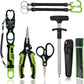 Selake 7 PCS Complete Fishing Tools Set, Fish Lip Gripper with Scale, Fishing Pliers, Hook Remover, Line Cutter & Scissors, Corrosion Resistant for Saltwater Freshwater Kayak Ice Fishing