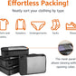 Amazon Basics Lightweight Packing Cubes Travel Organizer Set with Double Zipper, Mesh Top, Durable Polyester, Medium, 4 Piece, Black - Roamly
