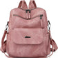 PU Leather Backpack Purse for Women Fashion Multipurpose Design Handbag Ladies Shoulder Bags Travel Backpack Pink