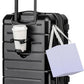 KYME Carry On Luggage 22x14x9 Airline Approved Expandable with Cup Holder 20 Inch Hardshell Carry-On Suitcase with Spinner Wheels TSA Lock Small Lightweight Travel Rolling Luggage Black
