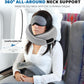 Neck Pillow Airplane,100% Pure Memory FoamTravel Neck Pillow Travel Neck Support Ergonomic &Portable Design Best for Sleeping Plane Car Train Office Flight (Small Grey)