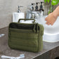 Travel Toiletry Bag for Men, Hanging Toiletry Bag, Portable Organizer Dopp Kit Shaving Bag for Toiletries Tactical Accessories Essentials - Army Green - Roamly