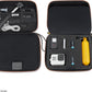 USA Gear Water Resistant EVA Foam Hard Case Compatible with Go Pro Hero13 / Hero12 Charger, Insta360 ONE RS Twin, Insta360 X4-8K & More - Lightweight, Customizable Interior, Mesh Pocket (Case Only)