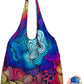 Nanobag Ultra-Lightweight Foldable Tote for Women & Men, Reusable Grocery & Travel Bag, Packable Collapsible Compact Market Essential (Standard Psychedelic)