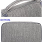 FlowFly Double Decker Cooler Insulated Lunch Bag Large Tote for Boys, Girls, Men, Women, With Adjustable Strap (Grey)