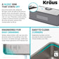 KRAUS Dex 33-inch Undermount 16 Gauge Stainless Steel Single Bowl Kitchen Sink, KA1US33B