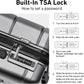 KYME Suitcases with Wheels Hardshell 26 Inch Luggage with TSA Lock Durable Medium Checked Travel Rolling Luggage with Cup Holder for Women Men Silver Grey