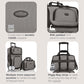 U.S. Traveler Rio Fabric Expandable Carry-on Luggage, Rolling Suitcase, Grey, 2 Wheel Set