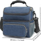 FlowFly Double Layer Cooler Insulated Lunch Bag Adult Lunch Box Large Tote Bag for Men, Women, With Adjustable Strap,Front Pocket and Dual Large Mesh Side Pockets