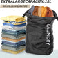 Travel Laundry Bag, Vacuum Compression Dirty Clothes Travel Bag Waterproof Wet Dry Bags Large Capacity Space Saver Bags Reusable Camp Clothes Organizer for Sports College Dorm Laundromat (1 Pcs )Black