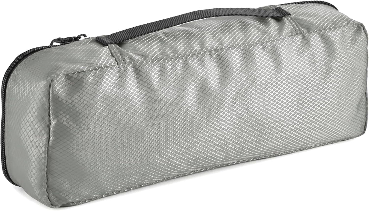 Amazon Basics Lightweight Packing Cubes Travel Organizer Set with Double Zipper, Mesh Top, Multiple Sizes, 4 Piece, Gray - Roamly
