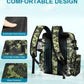 HXLGMD Fishing Backpack with Rod Holders, 43L Large Water Resistant Tackle Bag Storage Gear and Equipment with Cooler for Men Fishing, Camping, Hiking, Green
