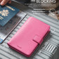 VULKIT Passport Holder with Airtag Holder RFID Blocking Passport Wallet Travel Leather Passport for Women(Rose)