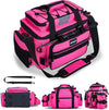 Goture Fishing Tackle Bag, Store Up to 4PCS 3700 Plus 2PCS 3600 Tackle Trays(Not Included), 600D Soft Side Gear Fishing Bag with Rod Straps,Detachable Water Bottle Pouch,Waterproof Bottom,SBS Zippers