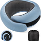 Neck Pillow Airplane,100% Pure Memory FoamTravel Neck Pillow Travel Neck Support Ergonomic &Portable Design Best for Sleeping Plane Car Train Office Flight (Light Blue)