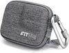 FiTSTILL Grey Weaving Mini Carrying Case for Go Pro Hero 13/12/11/10/9/8/7/(2018)/6/5/4/3+/3 Black,Hard Shell Travel Storage Case for AKASO,Campark,YI Action Camera and More