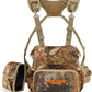 NEW VIEW Silent Binocular Harness Chest Pack, Hunting Bino Case with Dual MOLLE Straps, Binocular Harness with Detachable Chest Strap Rangefinder Pouch Rain Cover for Saddle Hunting Bird Watching