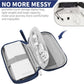 Travel Cable Organizer Bag Pouch Electronic Accessories Carry Case Portable Waterproof All-in-One Storage Bag for Cable,Charger, Phone, Hard Drive，SD Card-Navy Blue