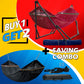Tranquillo Combo x2 Hammocks with Stand for Outside & Tree Straps, Heavy Duty Hammock with Stand 600lbs for Indoor Outdoor Patio Backyard, x2 Hammocks for 2 Person, Portable Carrying Bags, Red