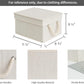 StorageWorks Storage Bins with Lids, Decorative Storage Boxes with Lid and Soft Rope Handles, Foldable Storage Baskets for Closet, Shelves, Stackable, 3-Pack, Ivory and White, Medium