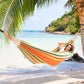ANYOO Cotton Hammock Portable Camping Hammocks for Hanging Sturdy Garden Comfortable Fabric Hammock with Tree Straps Up to 660lbs with Travel Bag for Camping Outdoor/Indoor Patio Backyard