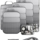 Veken 9/11 Set Compression Packing Cubes for Travel Essentials,Compressible Expandable Large Luggage Suitcase Organizer Bags for Clothing,Durable Space Saver Storage Bags with Toiletry Bags(Gray)