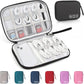 Travel Cable Organizer Bag, Electronics Organizer Tech Pouch with Double Layers for Cords, Chargers, Phone, Earphones, USBs, SD Cards - Travel Essentials Portable Waterproof Tech Pouch