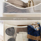 StorageWorks Hanging Closet Organizer, 3-Shelf Hanging Closet Shelves with Top Shelf, 15 ¾"W x 12" D x 31" H, Extra-Large Space, Ivory White