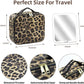 Makeup Bag with Magnetic Detachable Lighted Mirror, Travel Makeup Bag with Mirror 360° Angle, PU Leather Makeup Organizer Bag with Mirror and Lights, Portable Cosmetic Case Accessories Train Case Gift