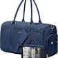Weekender Travel Duffle Bag for Women - Carry on Bag with Shoe Compartment Overnight Bags with Toiletry Bag Wet Pocket Weekend Traveling Yoga Gym Hospital Bags for Labor and Delivery Blue
